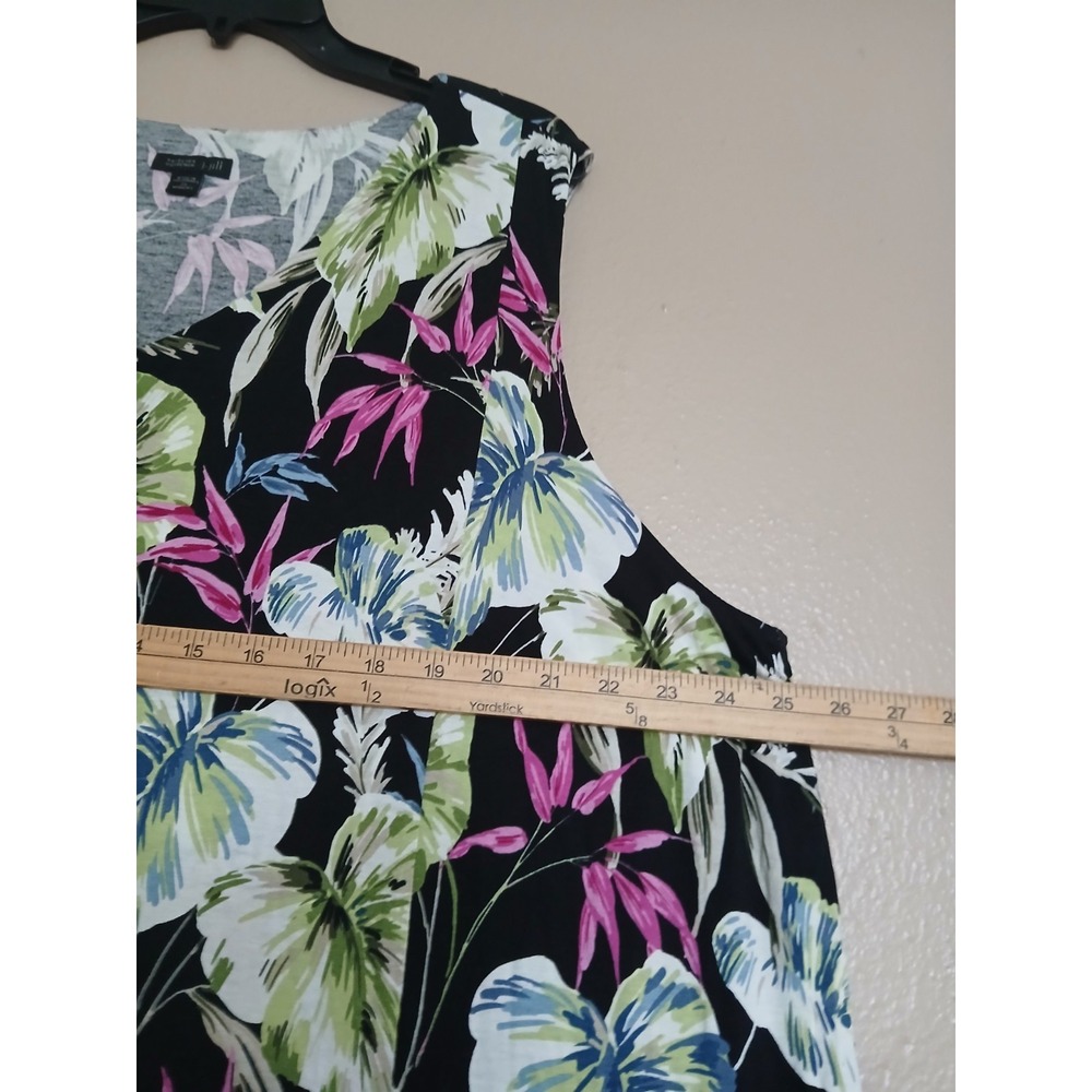 J Jill Dress 3x Wearever Floral Midi Soft Jersey Tank Everyday Lagenlook Boho - Picture 6 of 6